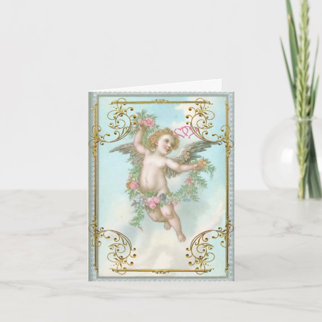 Valentines Angel Card - Customised (Front)