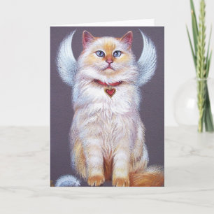 Valentine's Angel (Ragdoll cat) Holiday Card