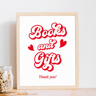 Valentines Baby Shower Books and Gifts Poster