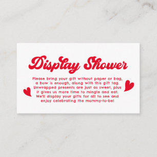 Valentines Baby Shower Display Shower Enclosure Card