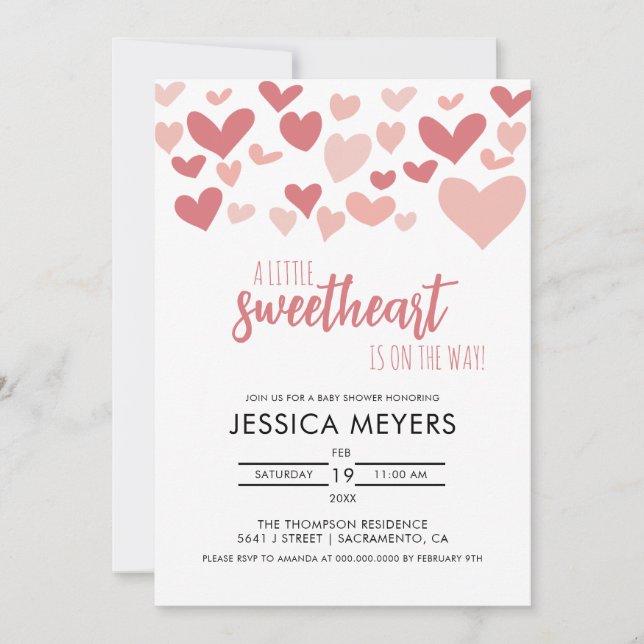 Valentines Baby Shower Invitation (Front)