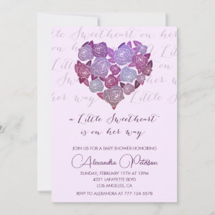 Valentines baby shower invitation Romantic