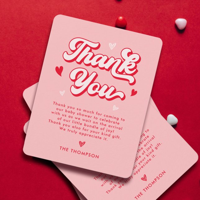 Valentines Baby Shower  Thank You Card (Creator Uploaded)