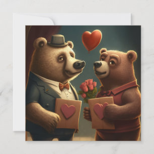 Valentine's bear cartoon