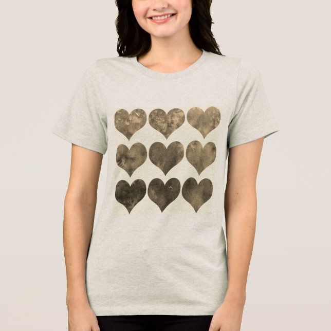 Valentine's Bella+Canvas Women's  Tri-Blend Shirt (Front)