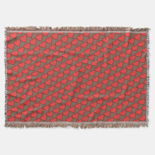 Valentine's Blanket Classic Hearts Throw Blanket