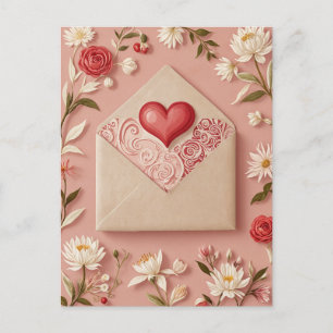 Valentine's Bloom Holiday Postcard