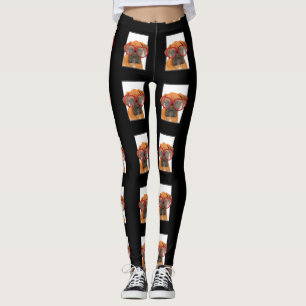 Valentines boxer puppy dog leggings