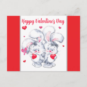 Valentines Bunnies Postcard