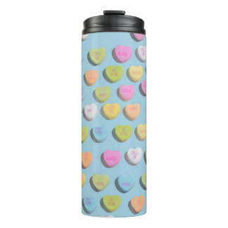 Valentine's Candy Heart Thermal Tumbler