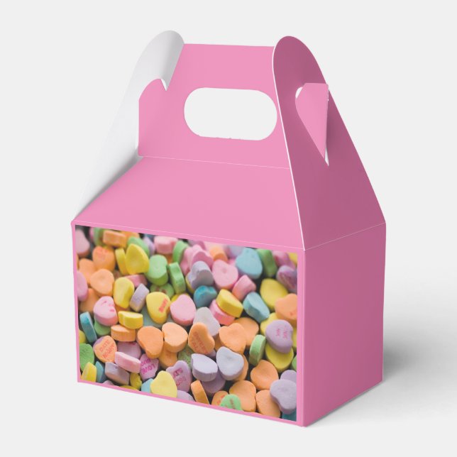 VALENTINE'S CANDY HEARTS  FAVOUR BOX (Front Side)