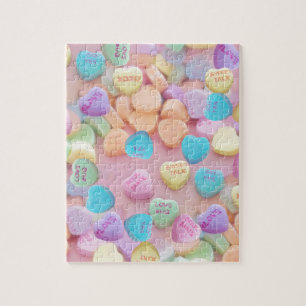 valentines candy hearts jigsaw puzzle