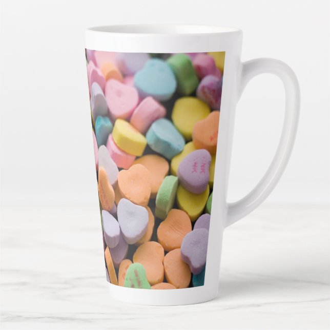 VALENTINE'S CANDY HEARTS  LATTE MUG (Right)