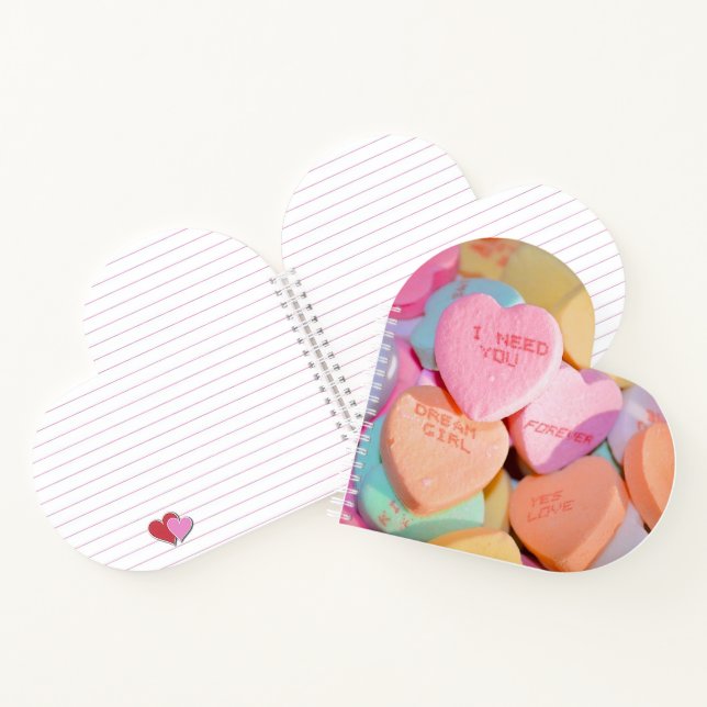 VALENTINE'S CANDY HEARTS  NOTEBOOK (Inside)
