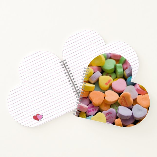 VALENTINE'S CANDY HEARTS  NOTEBOOK (Inside)