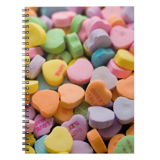 VALENTINE'S CANDY HEARTS  NOTEBOOK (Front)