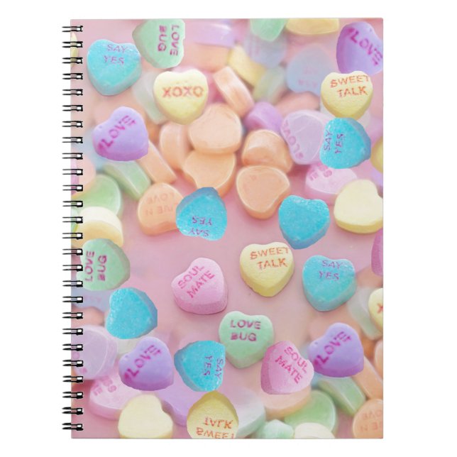 valentines candy hearts notebook (Front)