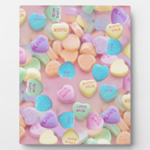 valentines candy hearts plaque