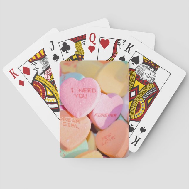 VALENTINE'S CANDY HEARTS PLAYING CARDS (Back)
