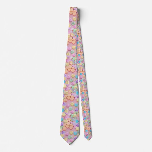 valentines candy hearts tie (Front)