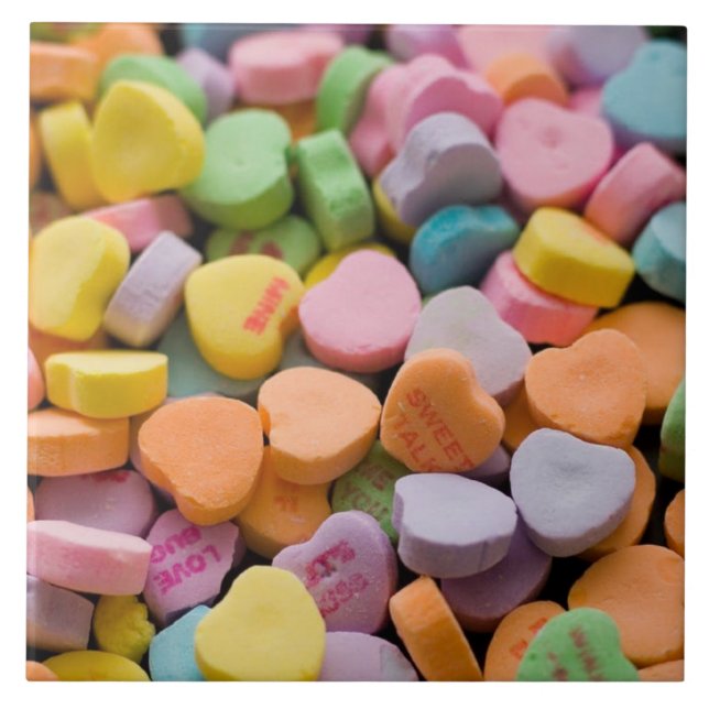 VALENTINE'S CANDY HEARTS  TILE (Front)