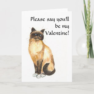Valentine's Card - Birman Cat
