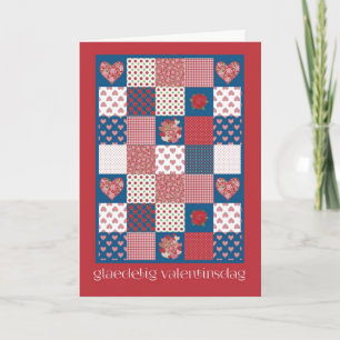 Valentine's Card Danish Greeting, Hearts, Roses