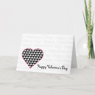 Valentine's Card - Houndstooth Heart