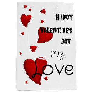 Valentine's card medium gift bag