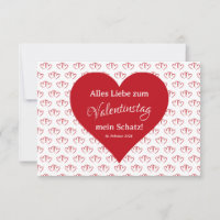 Valentine's card: two red hearts - 