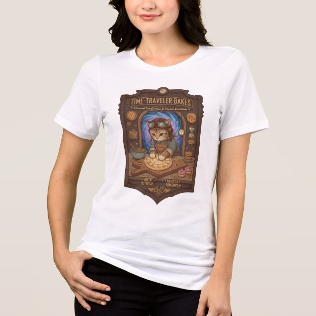 Valentines Cat Sweatshirt Kitty Biscuits Bakery  Tri-Blend Shirt (Front)