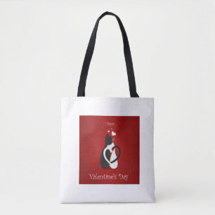 Valentine's Cats Lovers Tote Bag