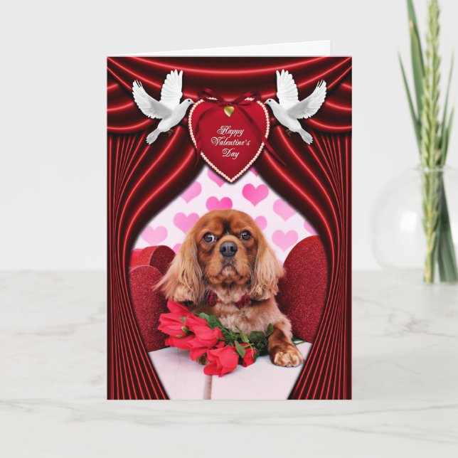 Valentines - Cavalier - Cooper Holiday Card (Front)
