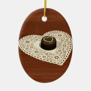 Valentines Chocolate Ceramic Tree Decoration