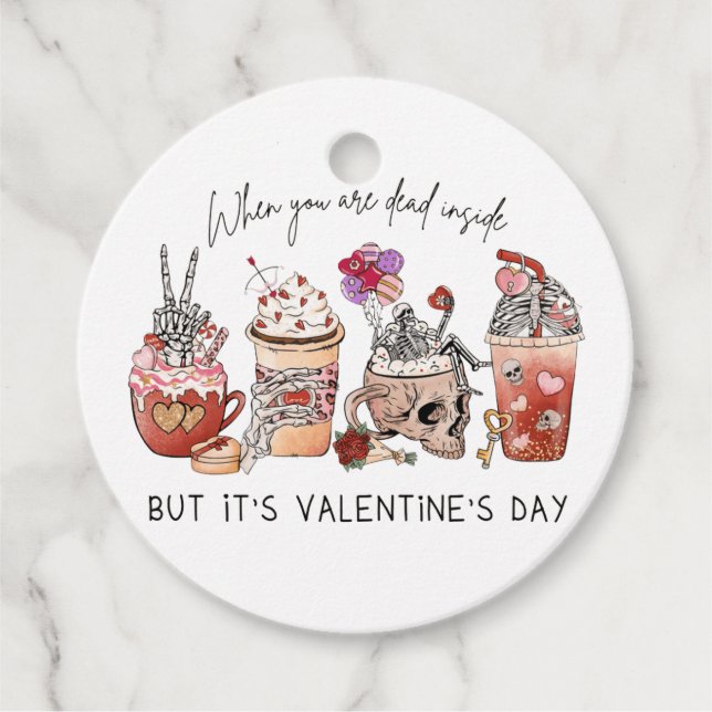 Valentines Coffee | Valentines Day Favour Tags (Front)
