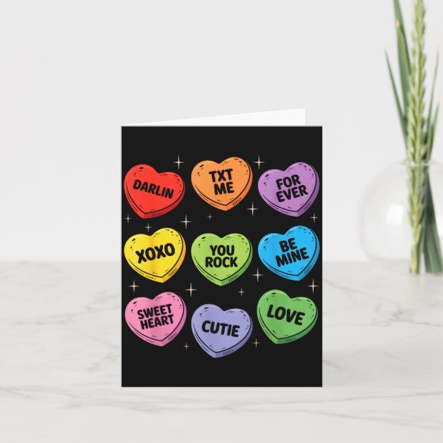 Valentine's Conversation Hearts Candy Mine Artwork Card (Front)