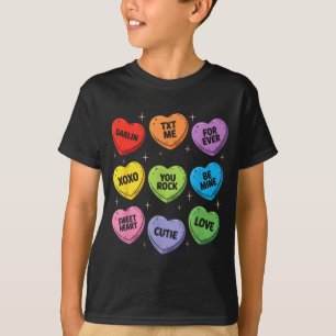 Valentine's Conversation Hearts Candy Mine Design T-Shirt