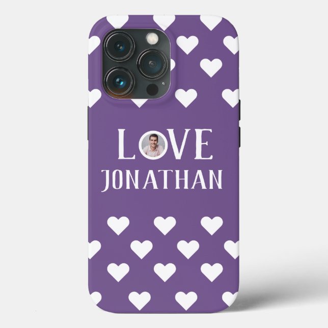 Valentines Couple Heart Custom Personalised Photo Case-Mate iPhone Case (Back)