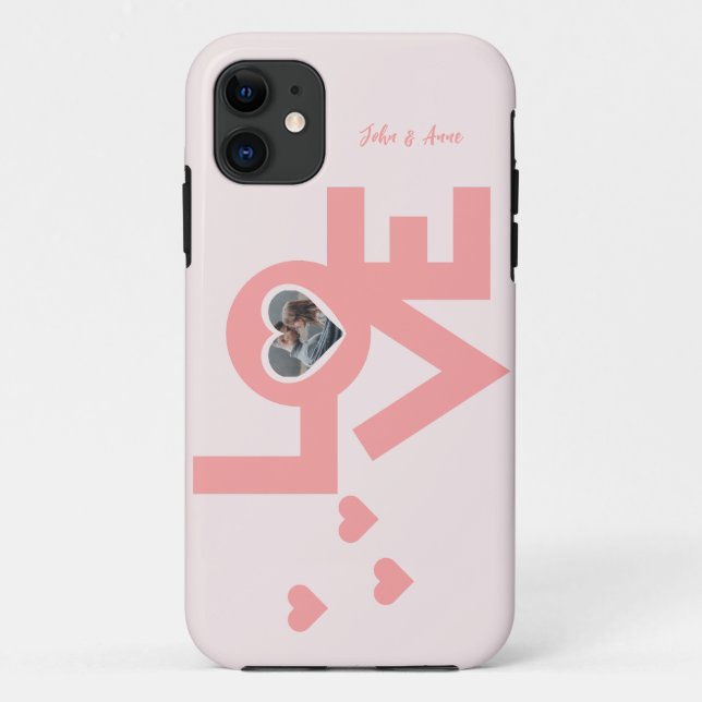 Valentines Couple Heart Custom Personalised Photo Case-Mate iPhone Case (Back)