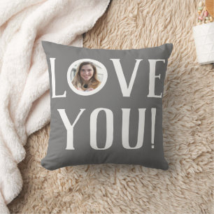 Valentines Couple Heart Custom Personalised Photo Cushion
