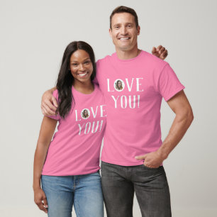 Valentines Couple Heart Custom Personalised Photo T-Shirt