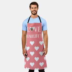 Valentines Couple Heart Custom Personalized Photo Apron