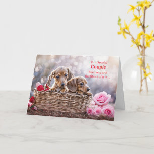 Valentines Couple of You Cute Pair of Dachshund Card