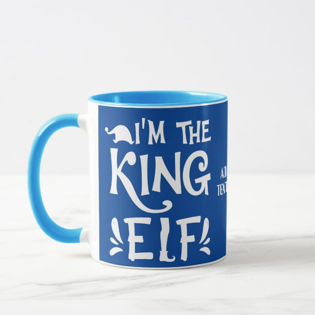 Valentines Couples I am The King ELF Mug (Left)