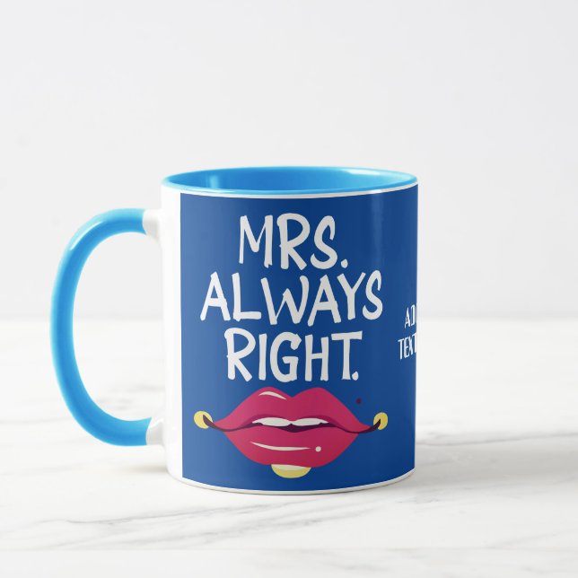 Valentines Couples Mrs. Always Right Couple Mug (Left)