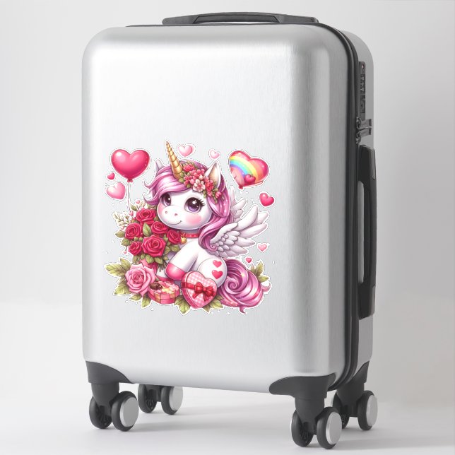 Valentine's Cute Anime unicorn (Suitcase)