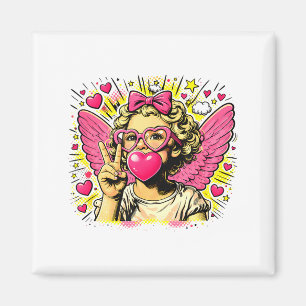 Valentines Cute Cupid Heart Angel Love Holiday Com Magnet