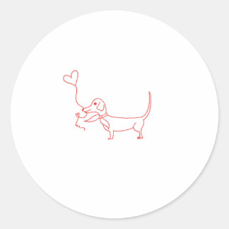 Valentine's Dachshund Sticker