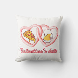 Valentine's Date Pizza Beer Cushion