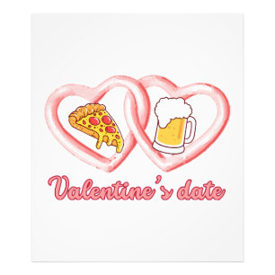 Valentine's Date Pizza Beer Photo Print